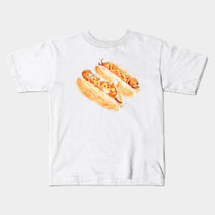 Hot dog cat Kids T-Shirt